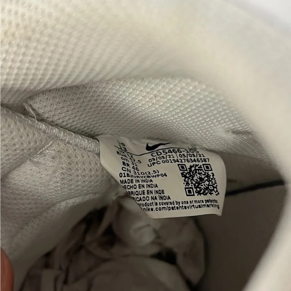 Nike Court Vision Mid Mens Size 13 White Leather 2021 Basketball Gym Shoes - Picture 7 of 7